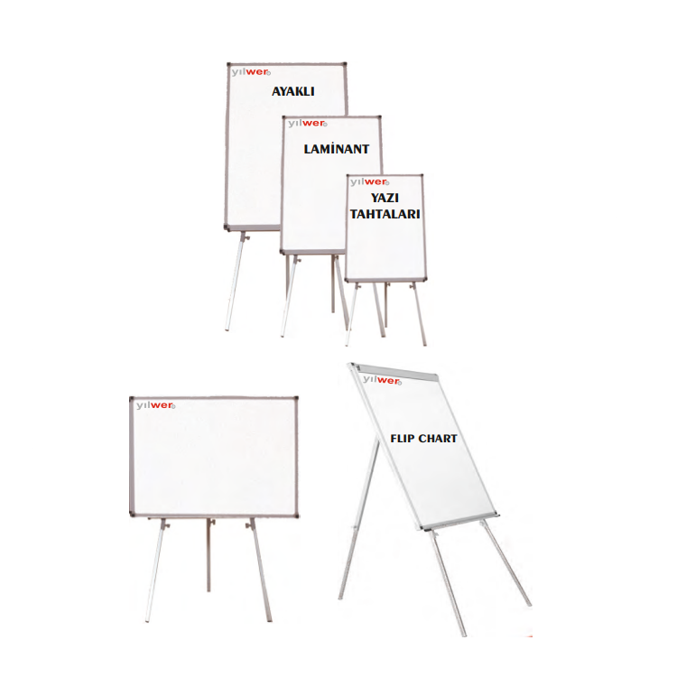 Ayaklı Manyetik Yazı Tahtaları - 60x90, 65x100, 80x120 